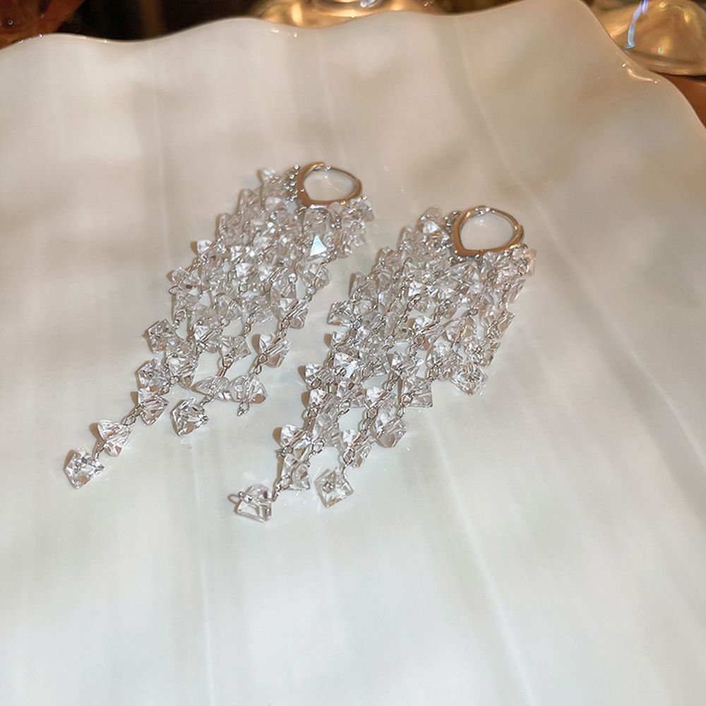 Pendientes de longitud de longitud de cristal al por mayor